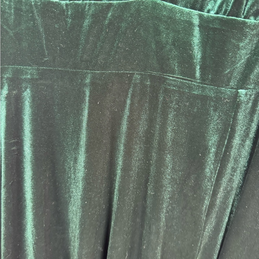 Lulus Elegant V-Neck Green Velvet Dress XL - Picture 3 of 15
